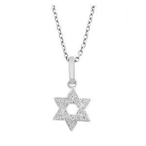 EFFY Diamond Star Of David 18” Pendant Necklace In Sterling Silver .10ct. $400